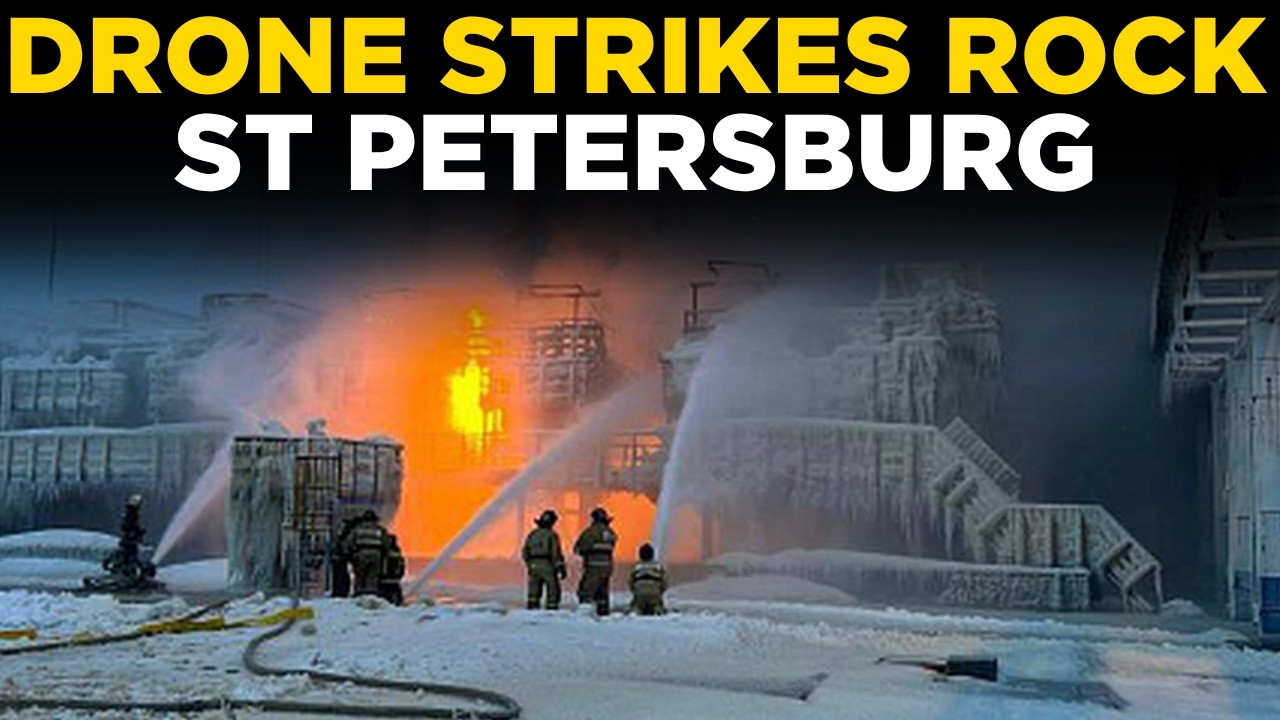 ST PETERSBURG ATTACK LIVE | Massive Fire At Oil Terminal After Huge Drone Strike  | TIMES NOW WORLD