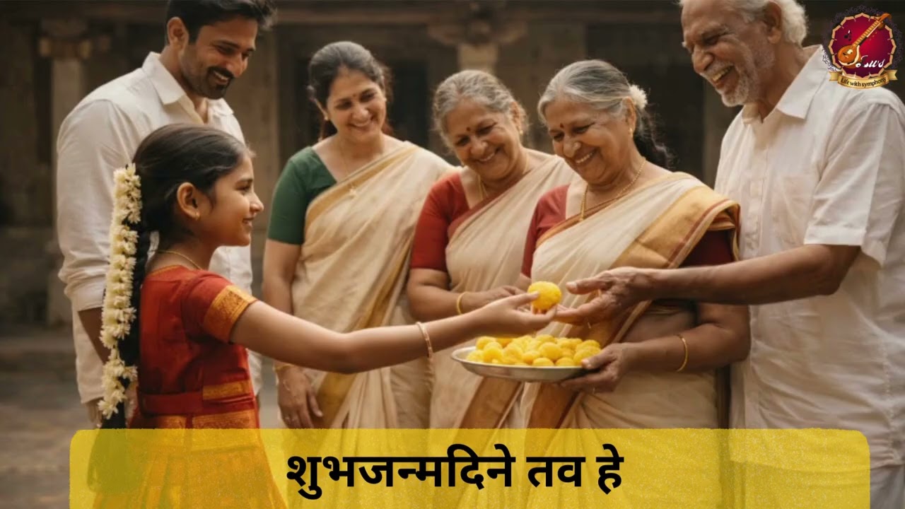 शुभ जन्मदिनं तुभ्यं  |  Shubha Janmadinam Tubhyam | Sanskrit Birthday Song | Life With Symphony