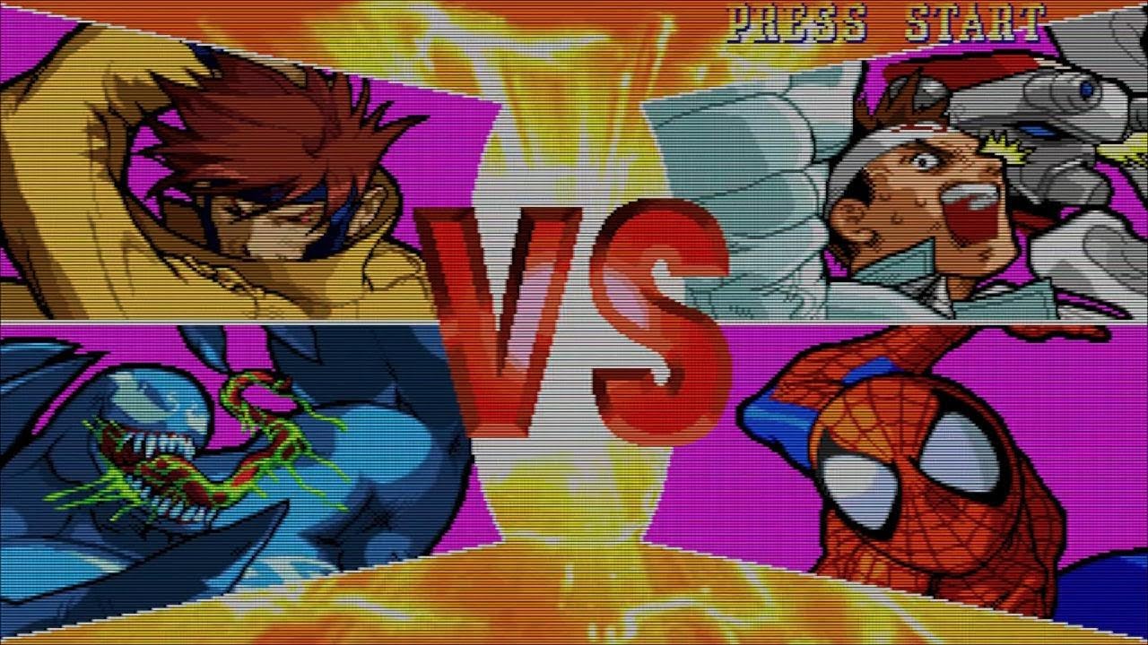 Marvel Vs Capcom Arcade Mode Gameplay, Gambit and Venom