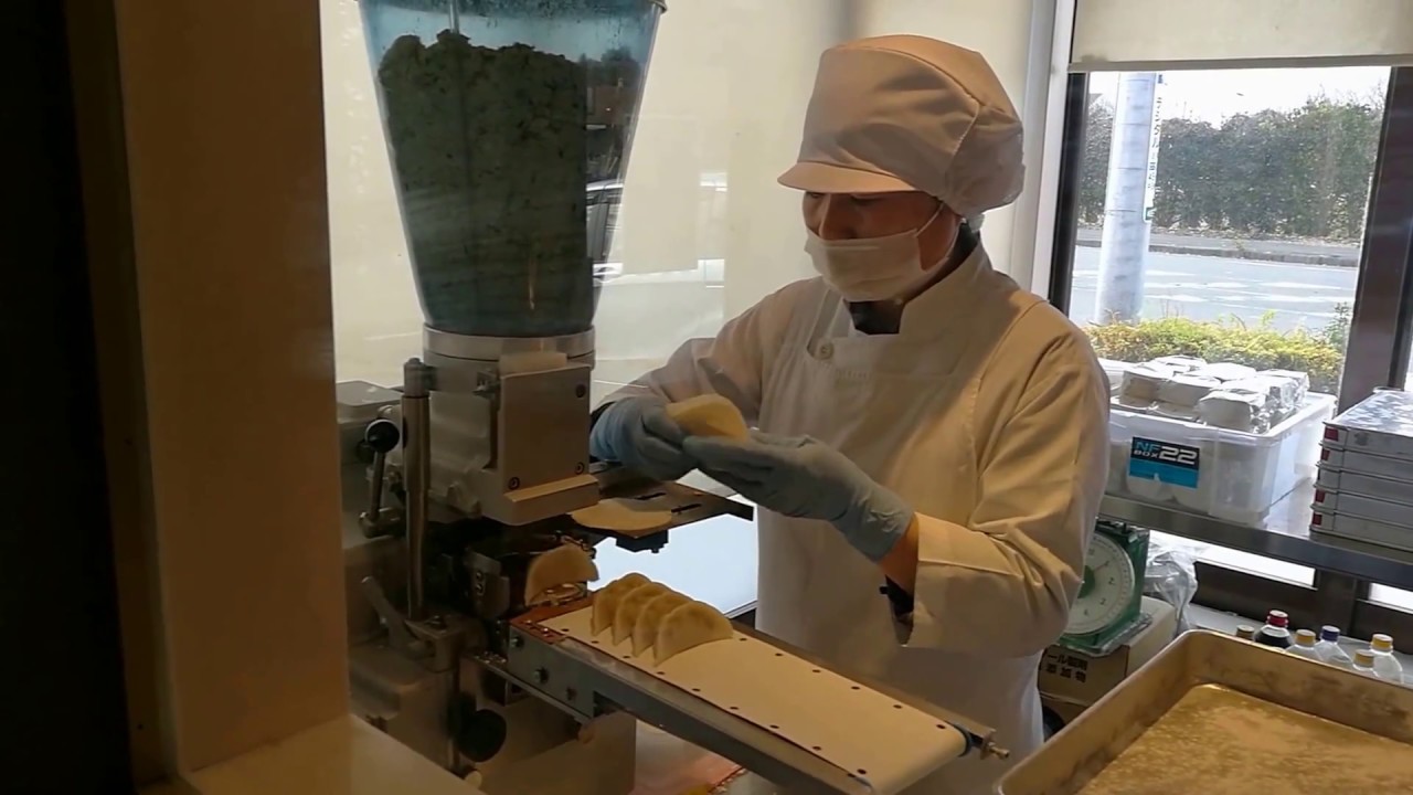 Gyoza Revolution machine by Toa Industries Japan -  at Gyoza restaurant Hamataro, Hamamatsu,  Japan