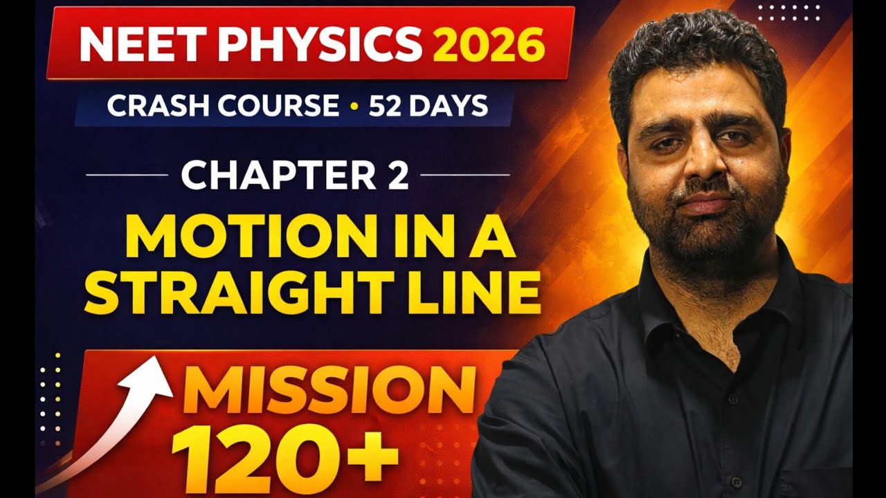 NEET Physics 2026 | Motion in a Straight Line | Crash Course Day 2 | Mission 120 +