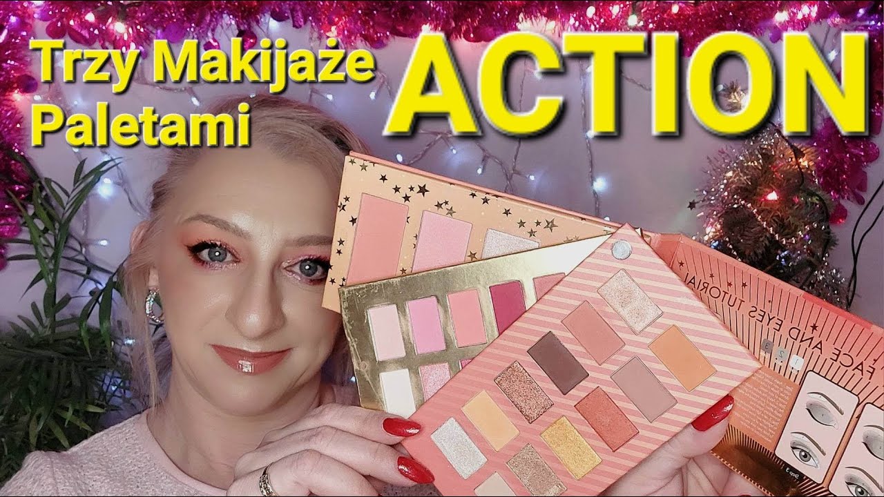 🌟Potr&oacute;jna Paleta z Action w akcji🌟Trzy makijaże🌟 test jakości cieni🌟