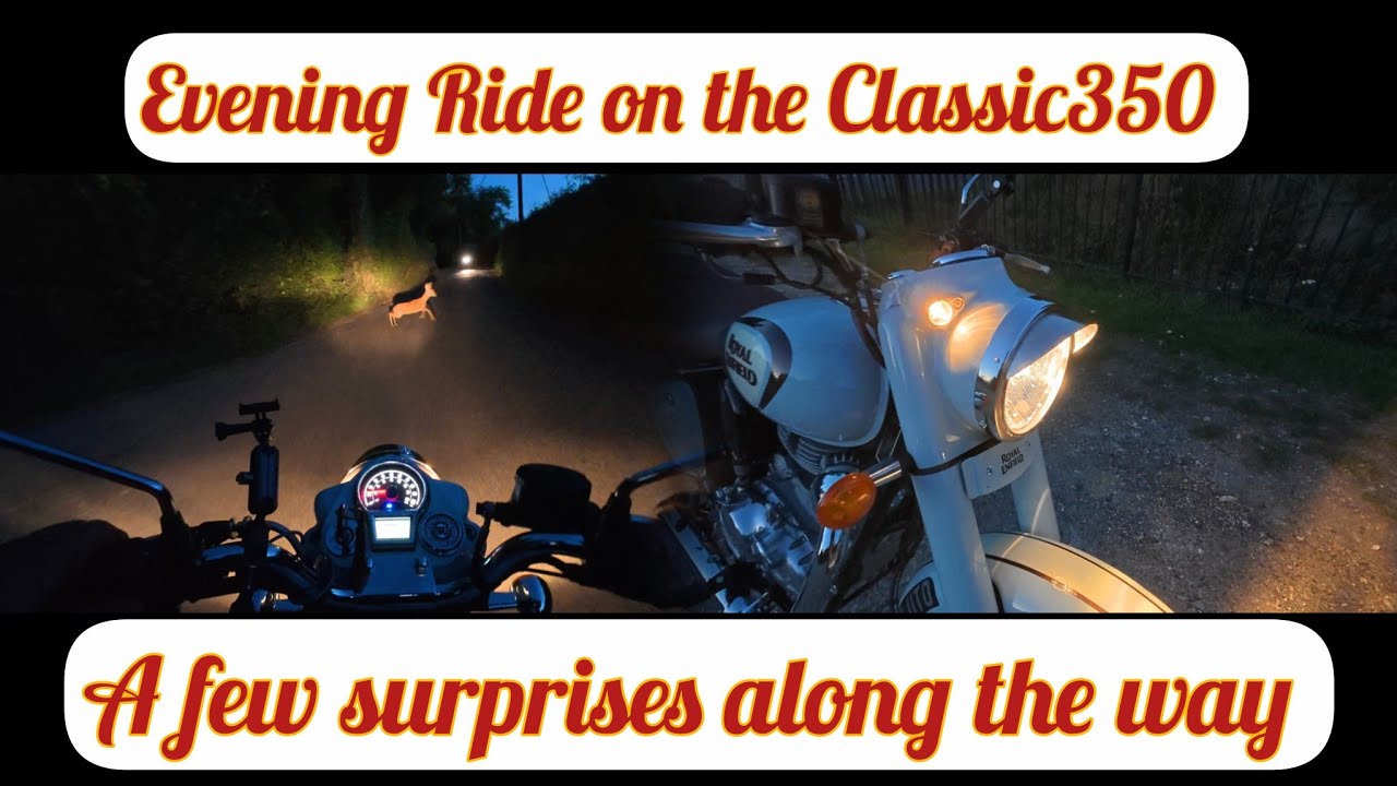 Evening Ride on the Royal Enfield Classic 350, are the lights any good ? 