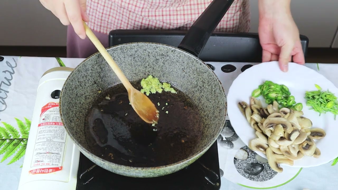 Champignons aux sauces soja à la coréenne