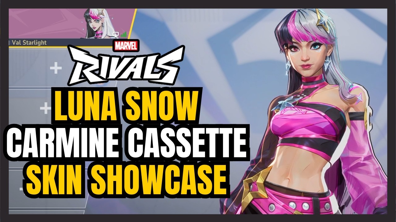 Luna Snow Carmine Cassette Skin Showcase | All Animations & Gameplay | Marvel Rivals Season 9