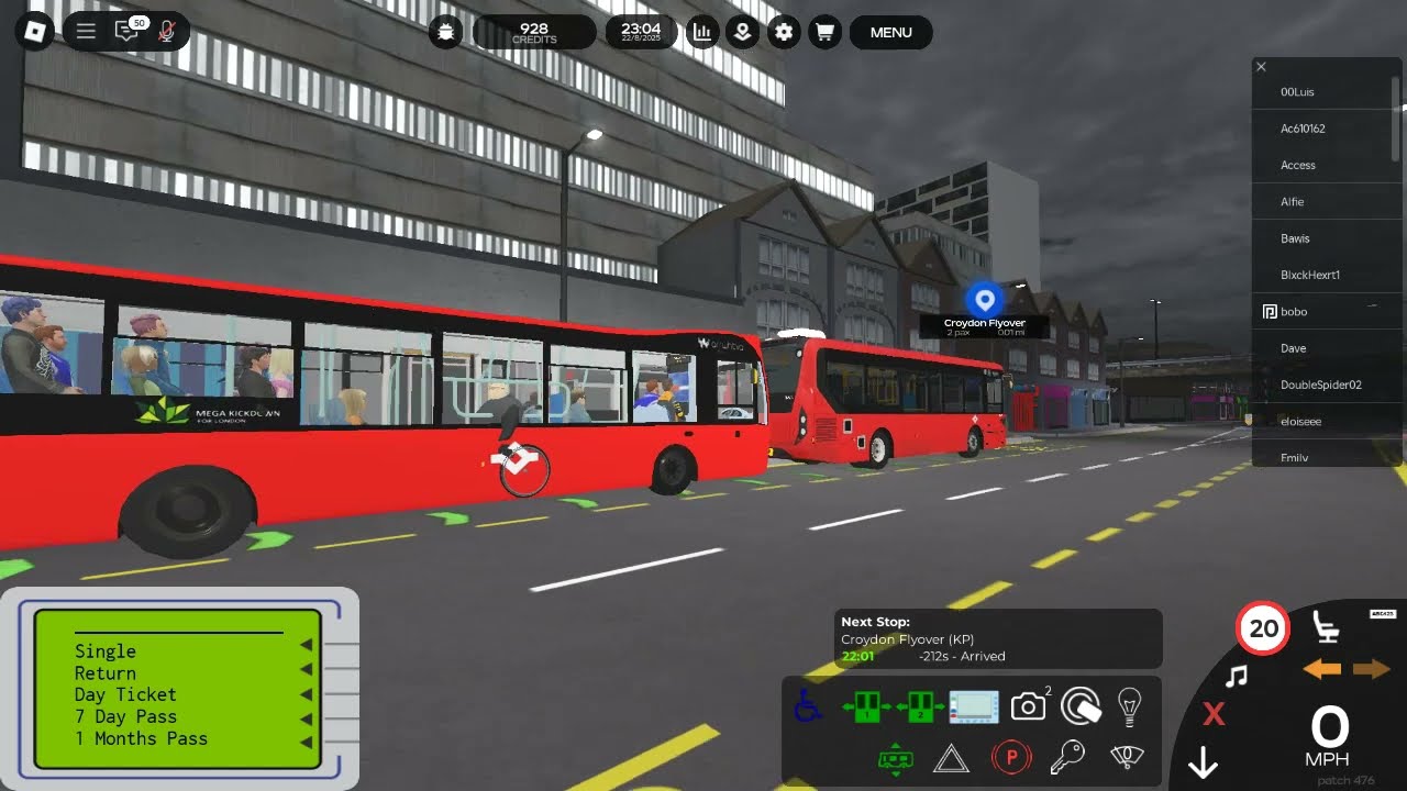 Roblox london bus 60 *night* cool