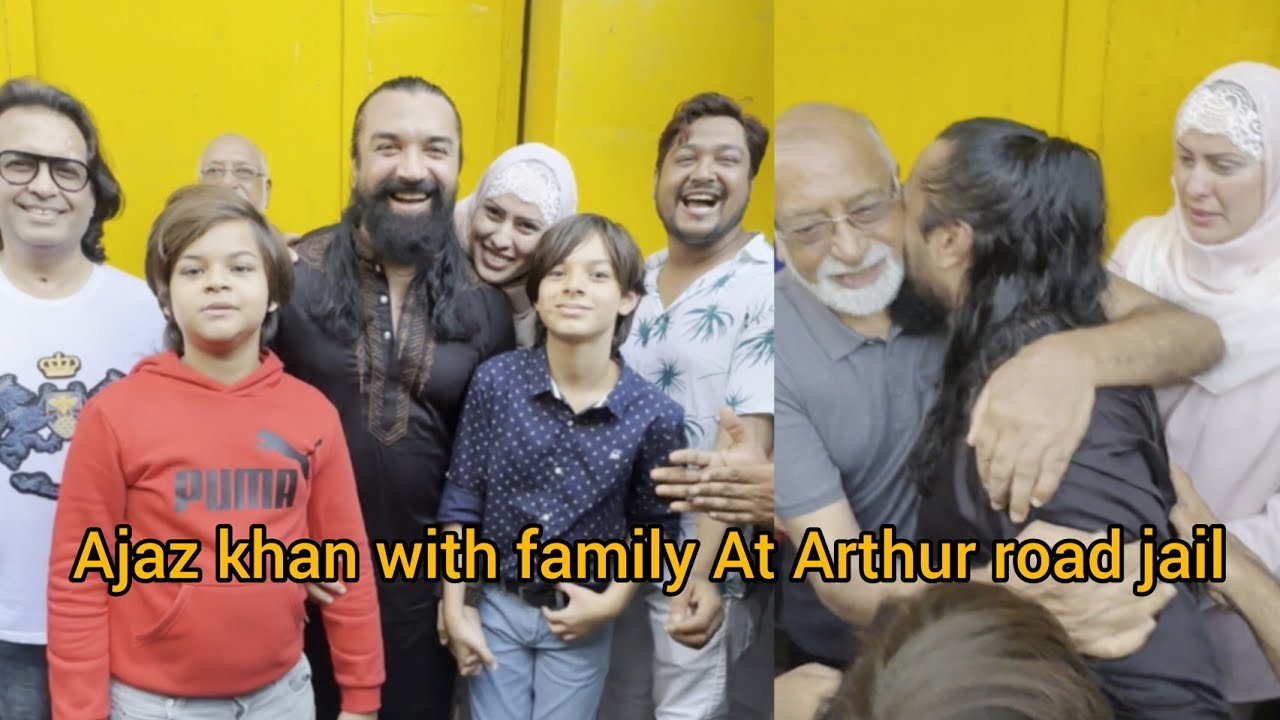 Ajaz khan with family At Arthur road jail