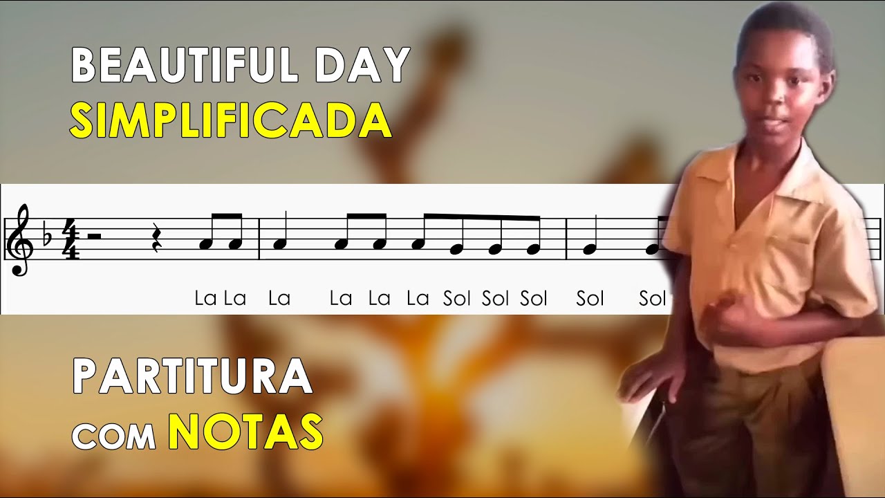 It's a Beautiful Day | Partitura com Notas para Flauta Doce, Violino | Jermaine Edwards