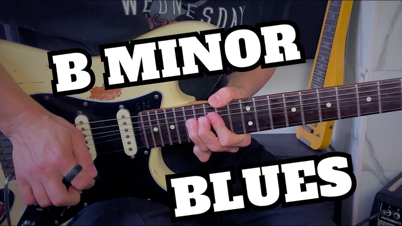 Vibey Groove Blues Guitar Backing Track in B Minor