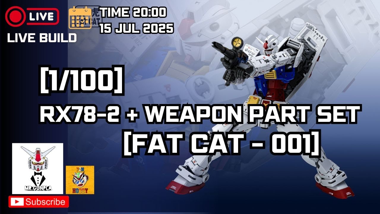 🔴LIVE BUILD (ประกอบกันป่ะ) : [1/100] RX78-2 Weapon Part Set - FAT CAT : MR.GUNPLA BUILDER
