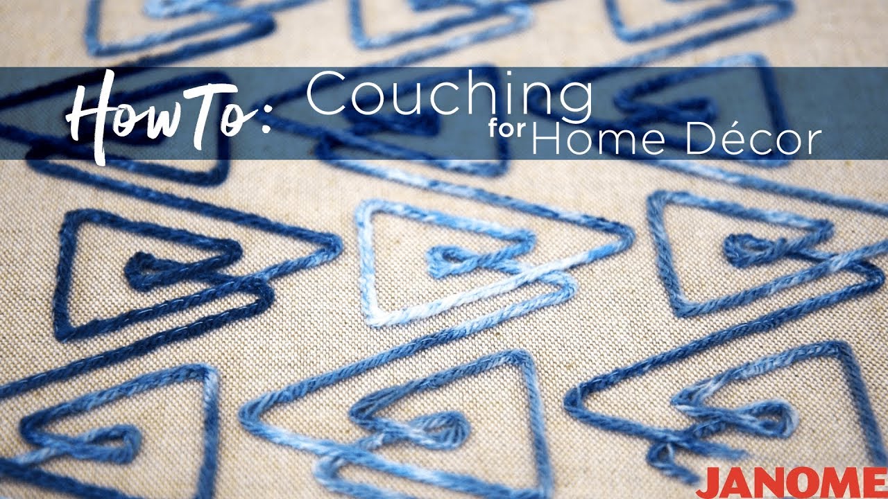 Using the couching foot for home décor