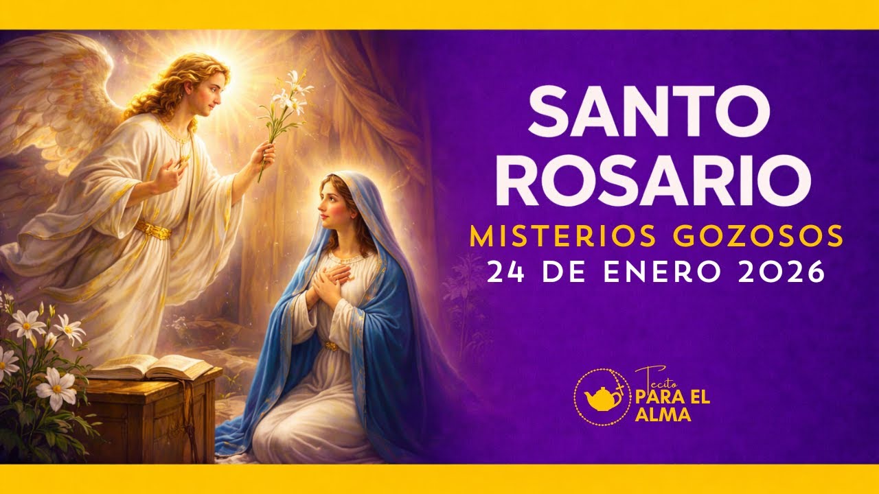 Santo Rosario corto de hoy | Sábado 24 de enero 💛 Misterios Gozosos