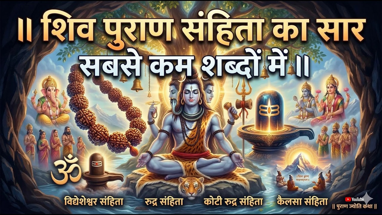 शिव पुराण: विद्येश्वर संहिता का संपूर्ण सार | शिव भक्ति के गुप्त रहस्य ॥ Puran Jyoti Katha || #shiv