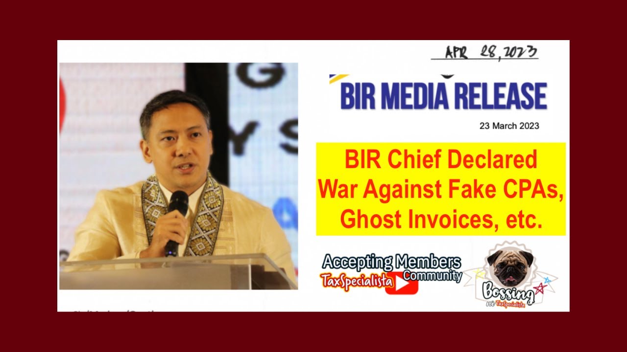 Remedies v BIR's War Against Fake CPAs & Run After Fake Transactions