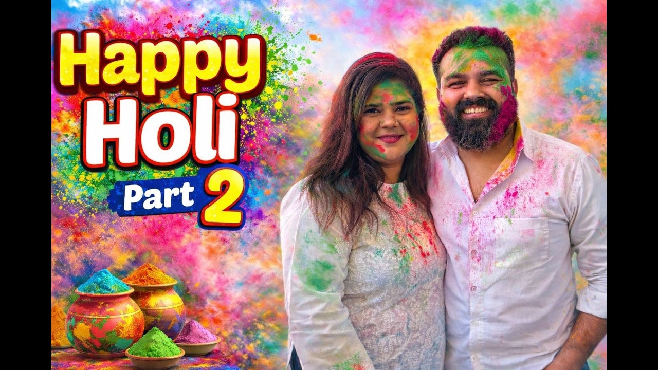 Gujiya, Colors, Dance aur Family - Holi Part 2! 🎉 #holivlog #indianfestival #gujiya #holispecial 