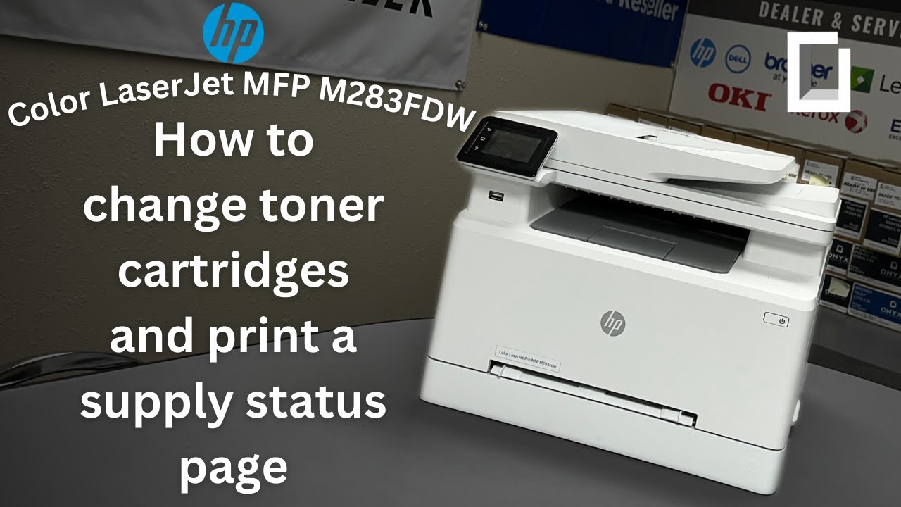 HP Color LaserJet Pro MFP M283FDW | How To Change Toner Cartridges | Onyx Tutorials