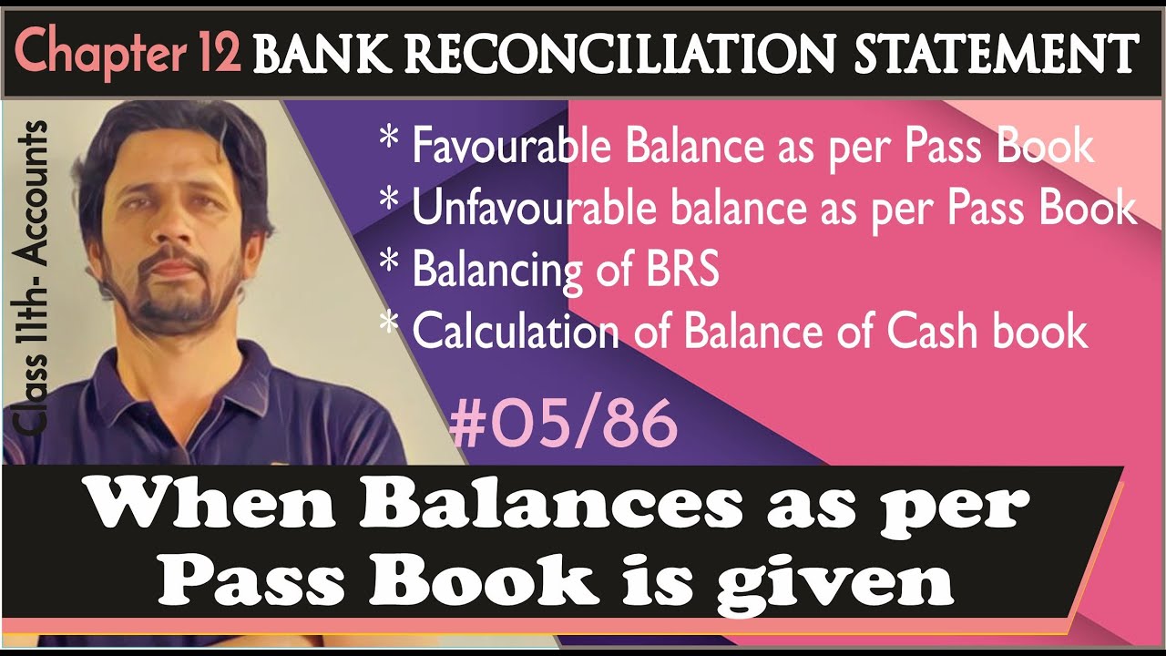 Bank Reconciliation Statement |#5| Balance as per Pass Book is given (Favourable & Unfavourable)