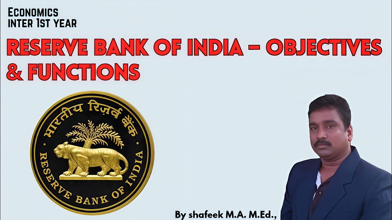 Reserve Bank of India – Objectives & Functions | Intermediate 1st Year Economics
