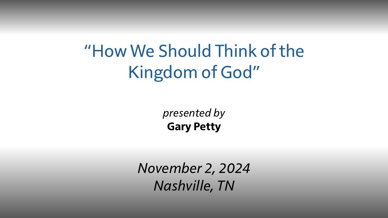 How We Should Think of the Kingdom of God