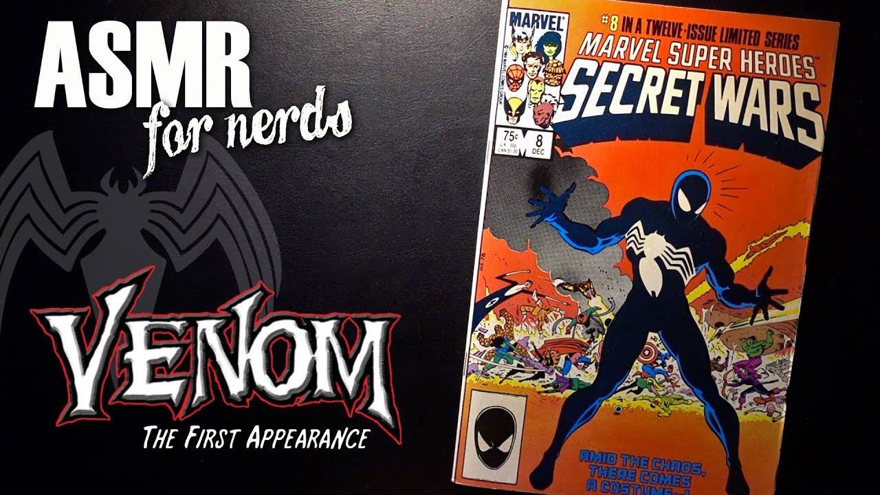Venom First Appearance ASMR Comic Book Reading - whispering, page turning, Spider-Man
