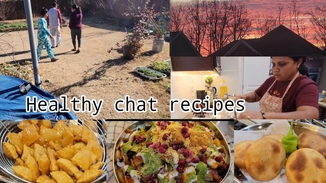 Enjoying hot winter| air fried kachori & chaat| Wheat moong dal crackers| healthy recipes 