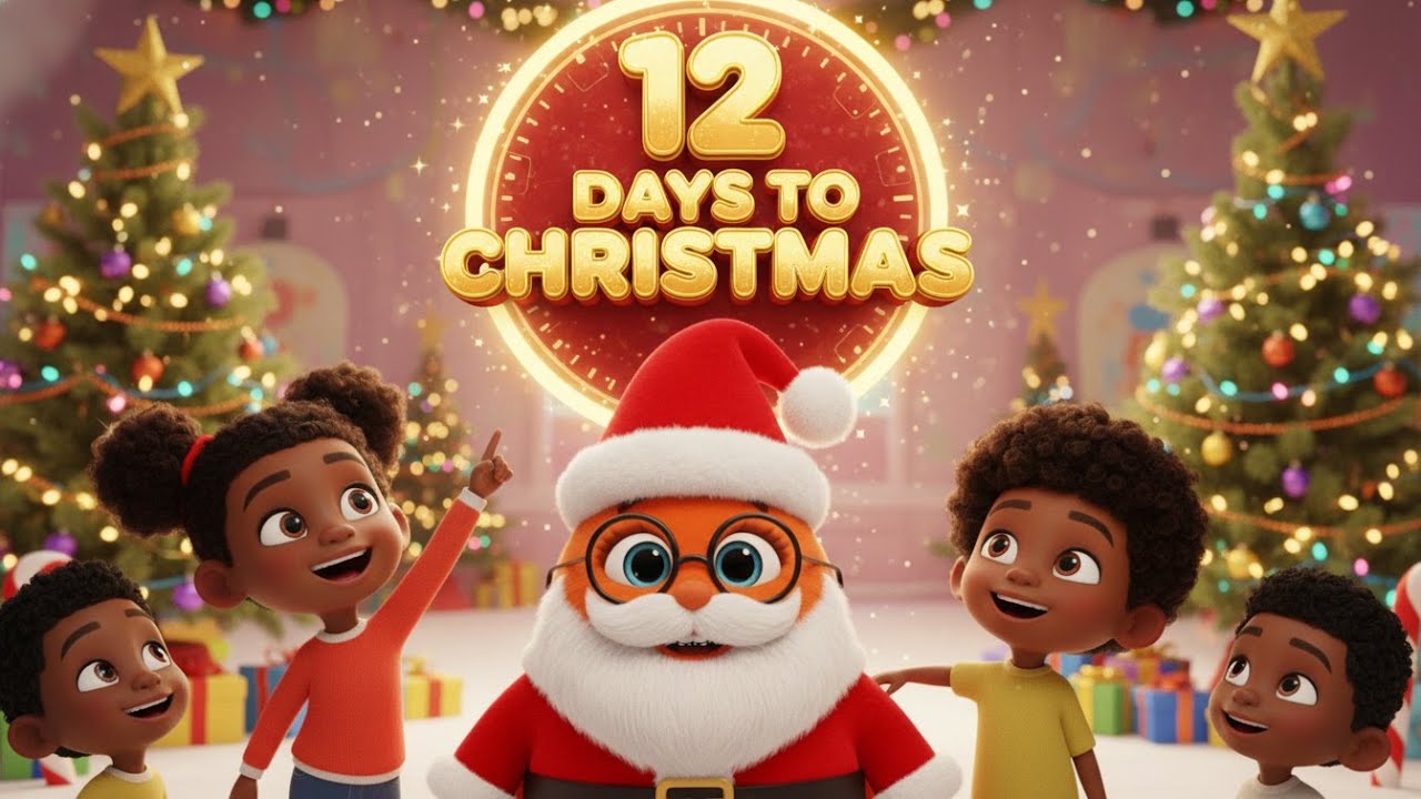 12 Days to Christmas – Fun Kids Animation | Learning Numbers & Christmas Countdown 🎄✨