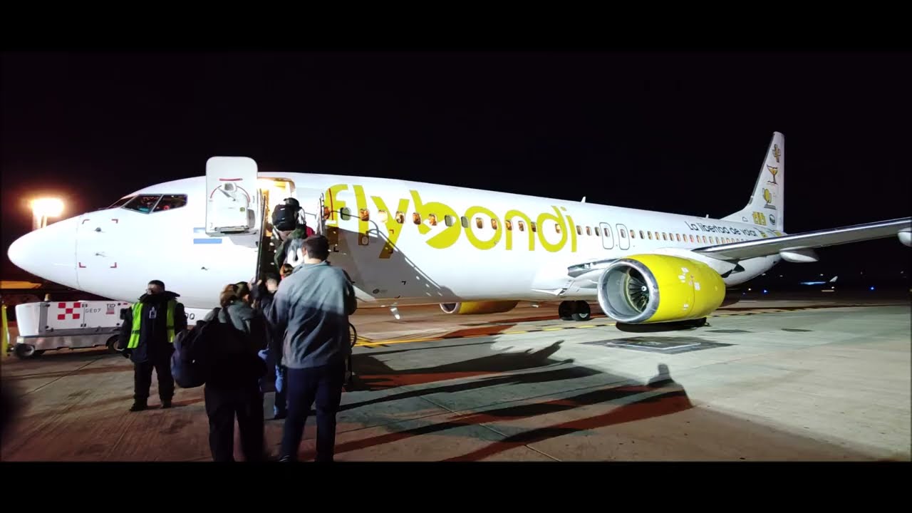 Flybondi flights FO5030 & FO5031: Ezeiza (EZE/SAEZ) - Ushuaia (USH/SAWH) - Aeroparque (AEP/SABE)