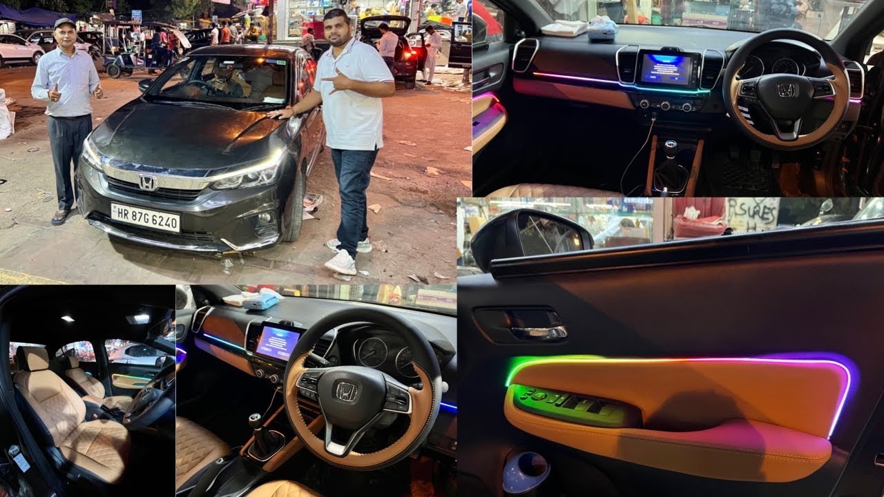 New Honda City Modification Rs 67000 | Full Interior | Led Lighting | Ambient Light | Krishna Car