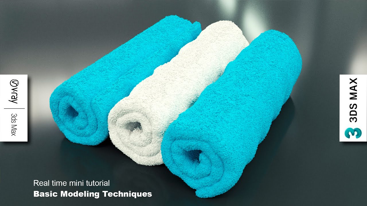 Easy and Fast. Real Time towell basic mini tutorial // 3ds Max - V-ray