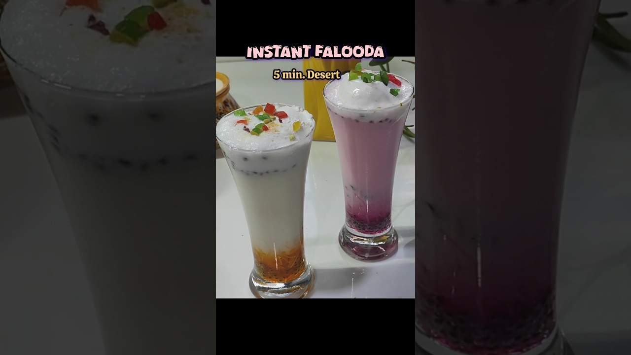 Instant Falooda in just 5 min.|5 મિનિટ માં બનાવો ફાલૂદા#ytshorts #faloodarecipe #sweetrecipe#falooda