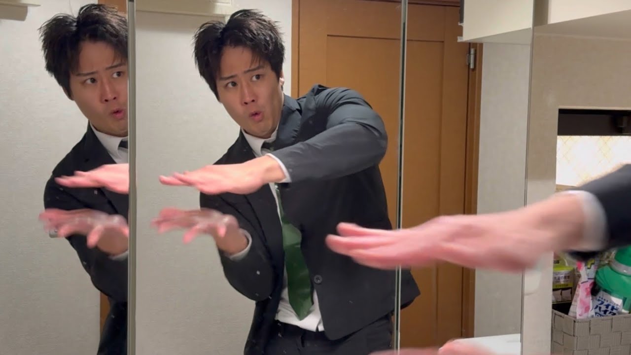 ガベル投げるみたいに髪セットする日車寛見【呪術廻戦死滅回游】#ワックス