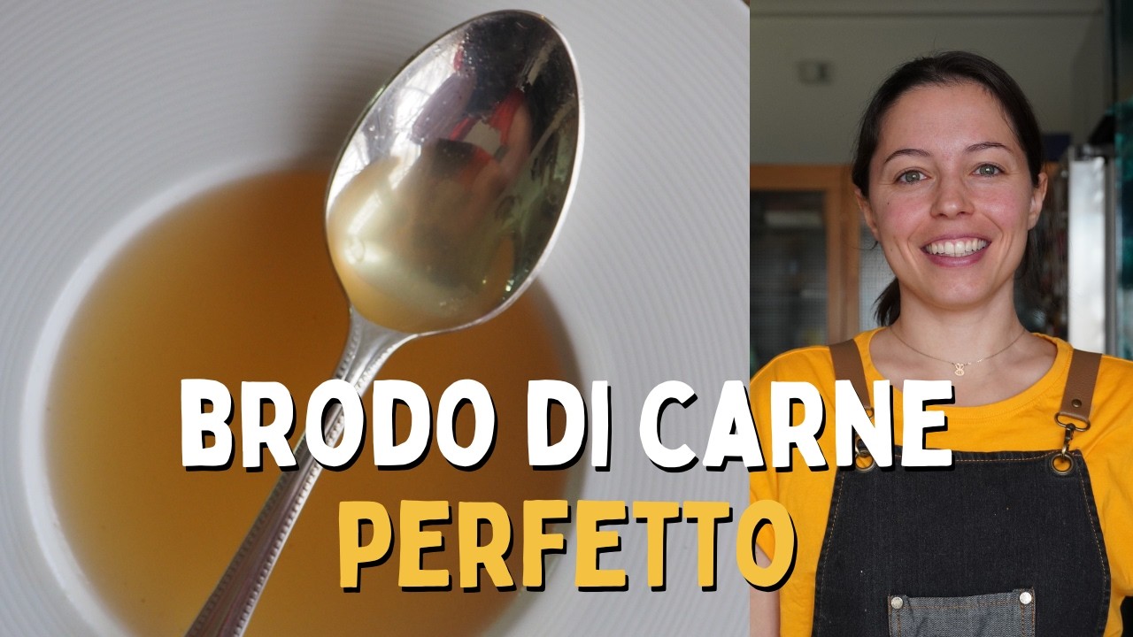 Brodo di carne perfetto, saporito e dorato