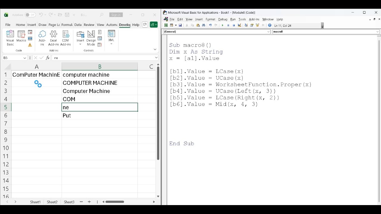 Operators, If...Else, Nested If...Else, and String Functions in VBA |