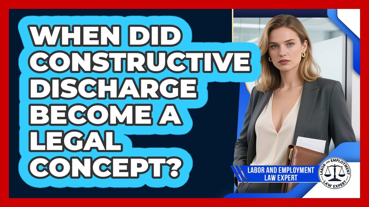 When Did Constructive Discharge Become A Legal Concept? - Labor and Employment Law Expert