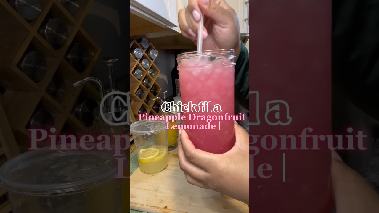Copycat recipe Pineapple Dragonfruit Lemonade #chickfila #lemonade #pineapple #dragonfruit #homemade