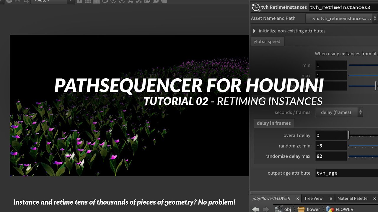 PathSequencer for Houdini - Basics02 - Retiming Instances