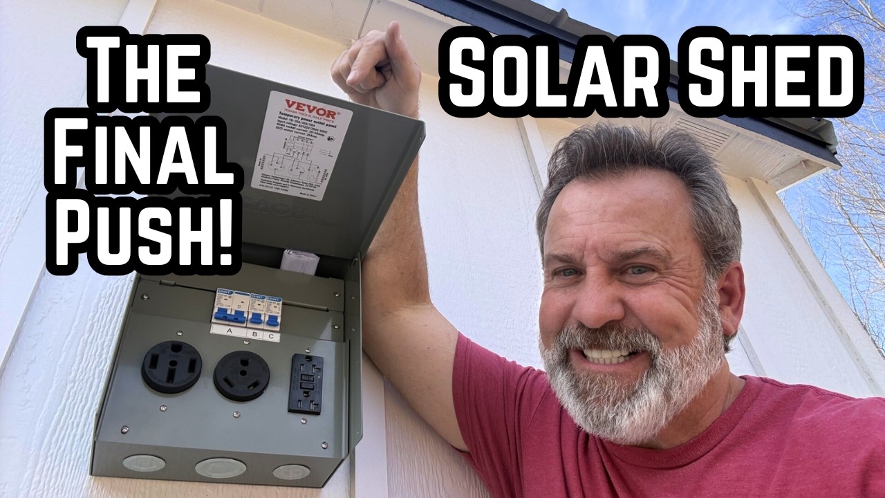 Final Push On The Solar Power Shed | Power Box & Conduit | Off Grid Build