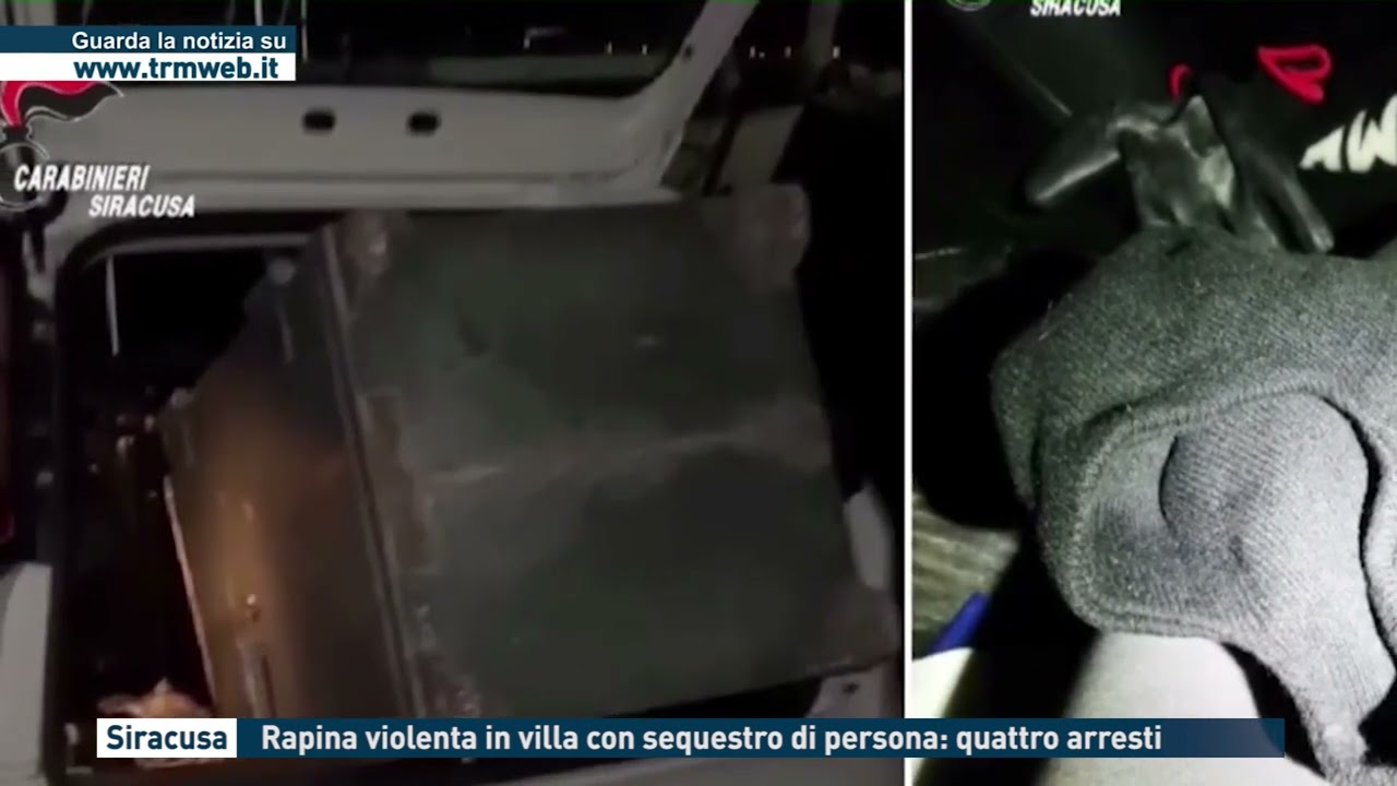 Siracusa - Rapina violenta in villa con sequestro di persona: quattro arresti