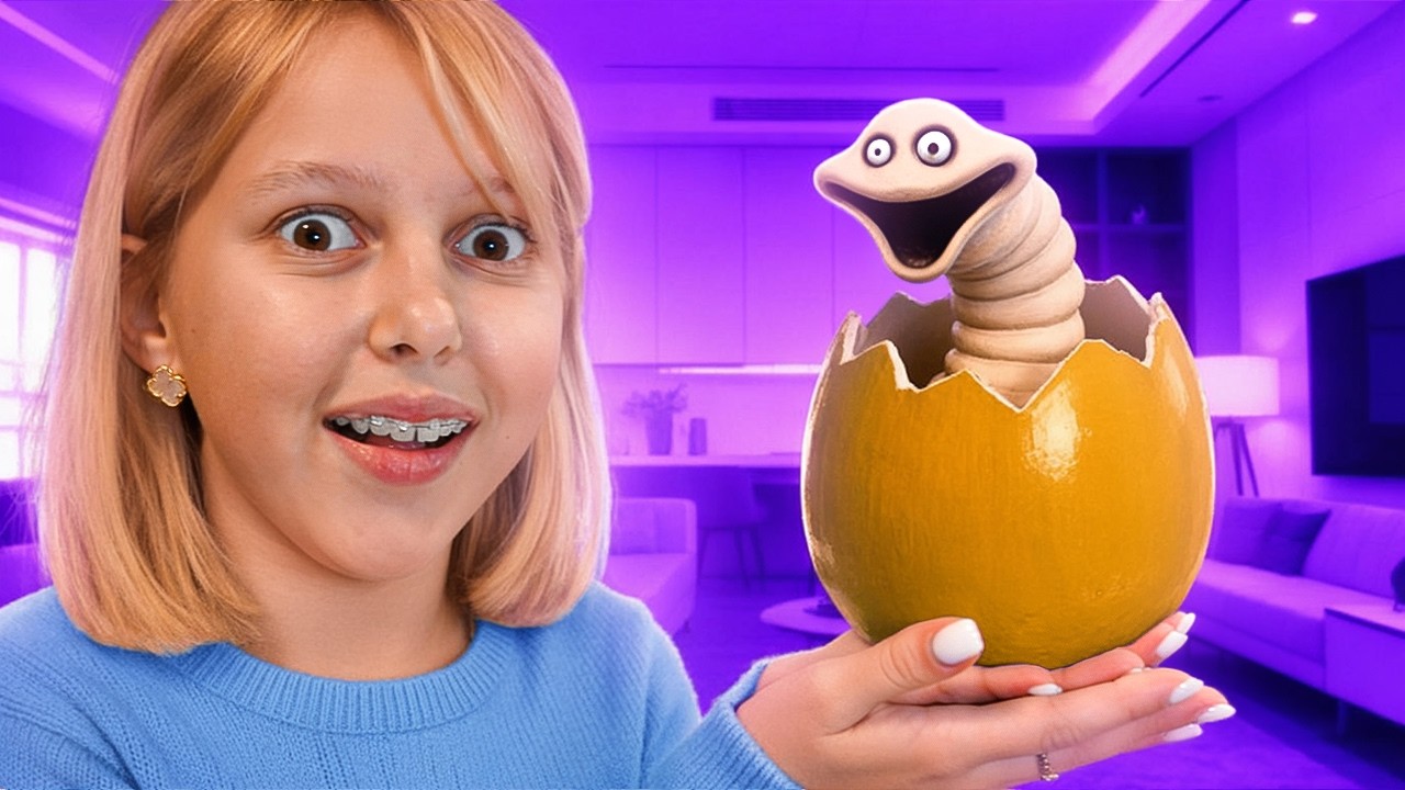 ГОЛОДНЫЙ ЧЕРВЯК хочет съесть наш дом!The HUNGRY WORM!