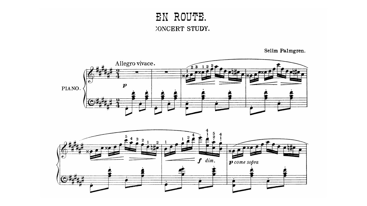 Selim Palmgren - Concert Study "En Route" [Eileen Joyce]