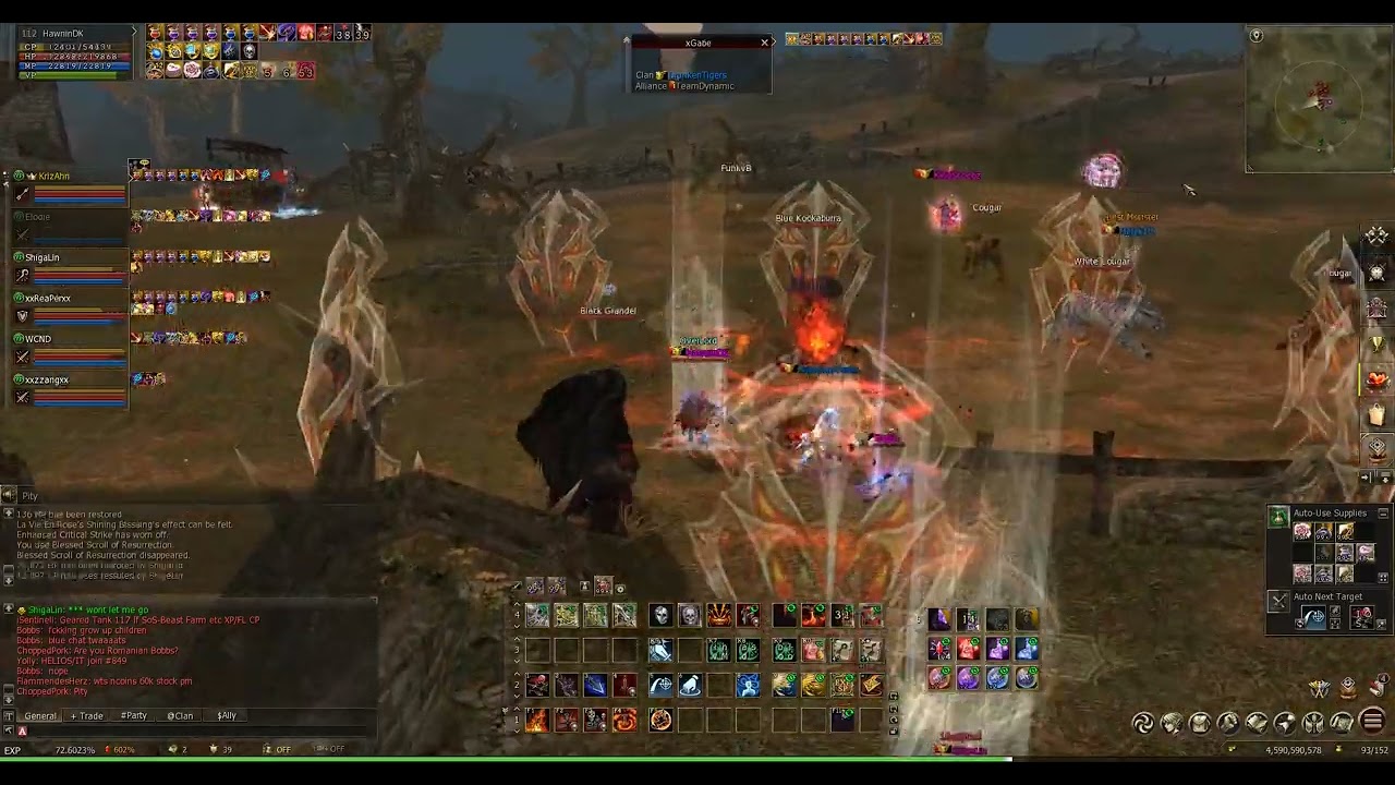 Lineage 2 Beast Farm Death Knight Open Field PVP 2022-05-14