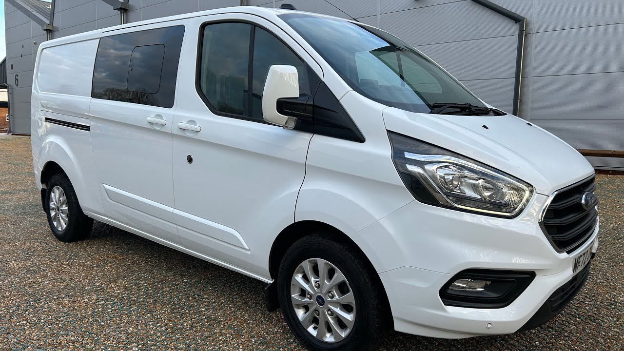 ⭐️ 2022 Ford Transit Custom 300 Limited Crew Cab 2.0 130 LWB White 