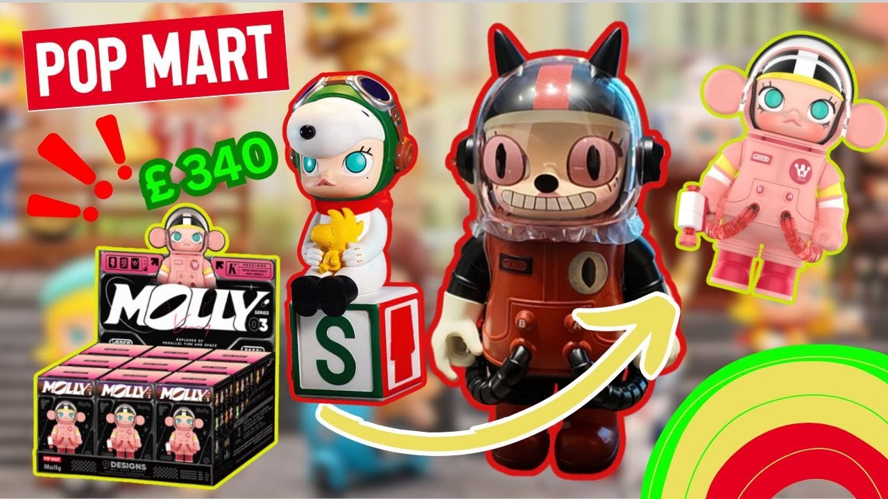Unboxing POPMART Gary Baseman 400% SPACE MOLLY & Snoopy 🤩 #popmart  #unboxing #blindbox #figures