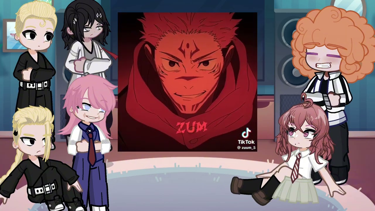 Tokyo revengers react to takemichi as itadori yuji | gojo | jujutsu kaisen | Gacha life 2