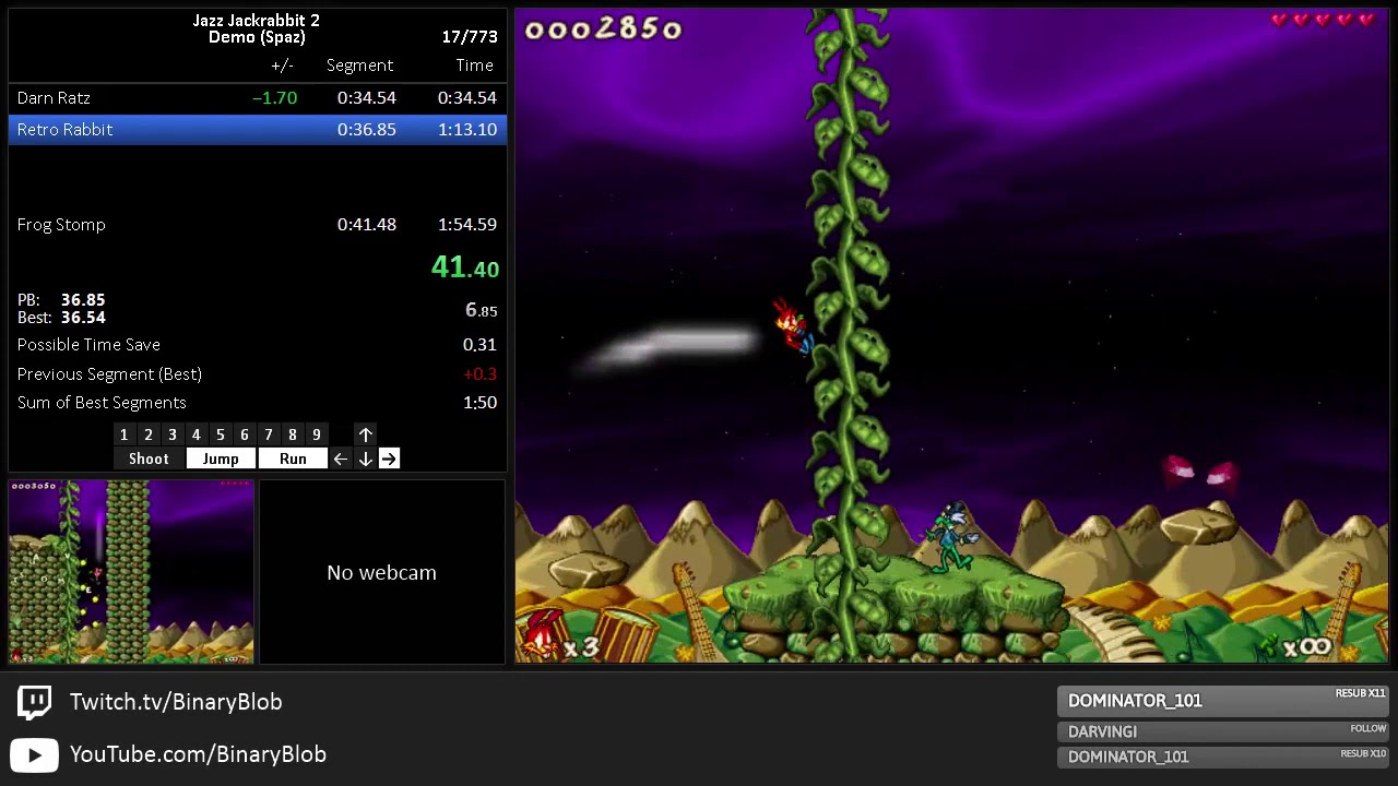 Jazz Jackrabbit 2 Demo as Spaz in 1:50