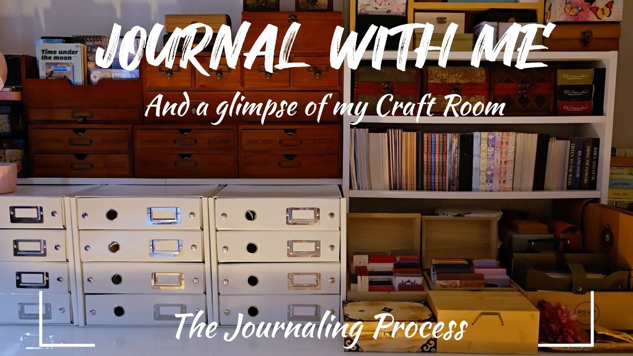 ASMR Journaling | Vintage Blue + My Journaling Process + Semi Craft Room Tour