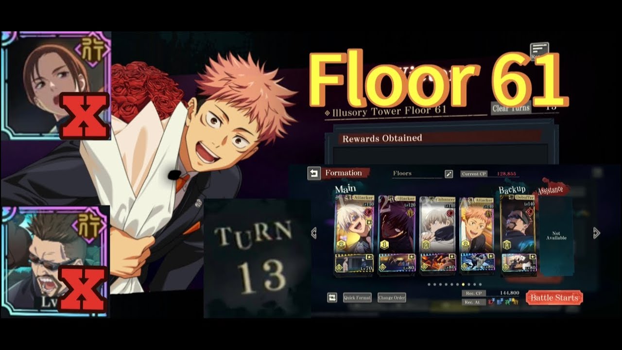 Floor 61 - Domain team with Zoneji ! No SSR Shoko & Yaga needed ! JJk Phantom Parade !