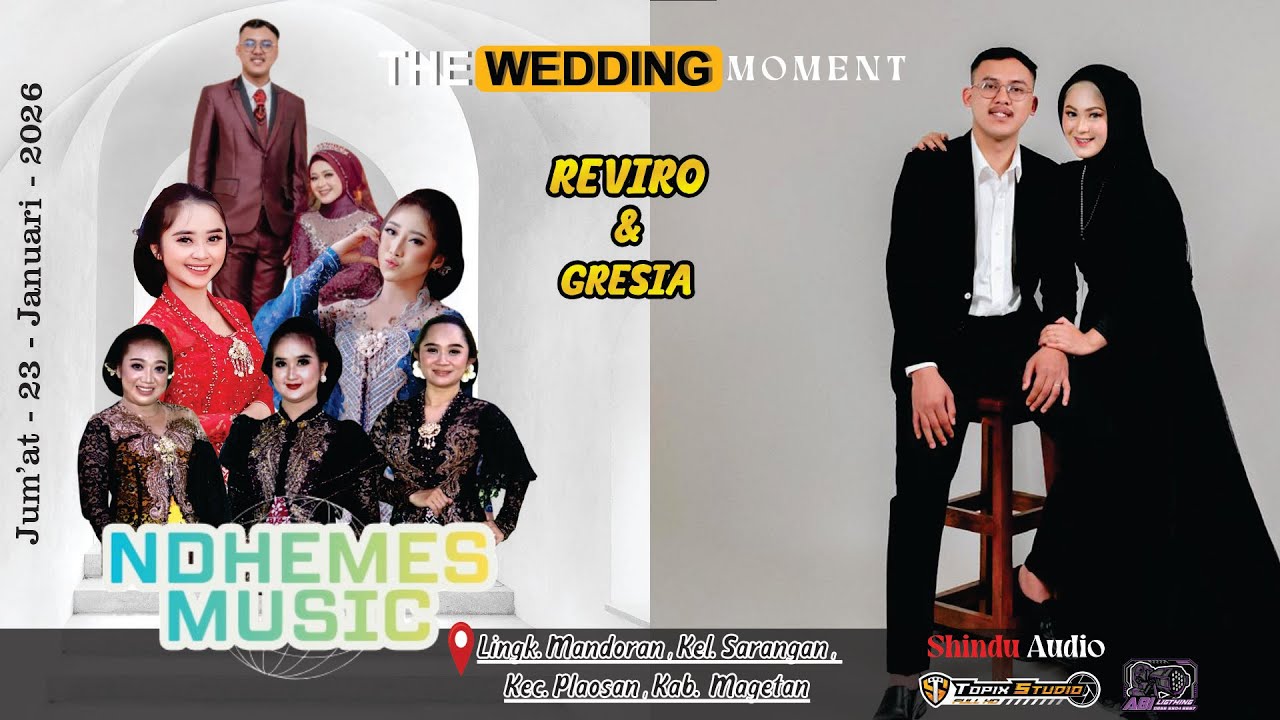 LIVE  TOPIX STUDIO WEDDING REVIRO & GRESIA | NDHEMES MUSIC | SHINDU AUDIO | SARANGAN MAGETAN