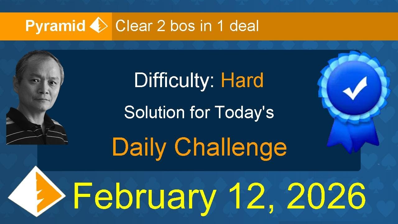 Microsoft Solitaire Collection: Pyramid - Hard - February 12, 2026