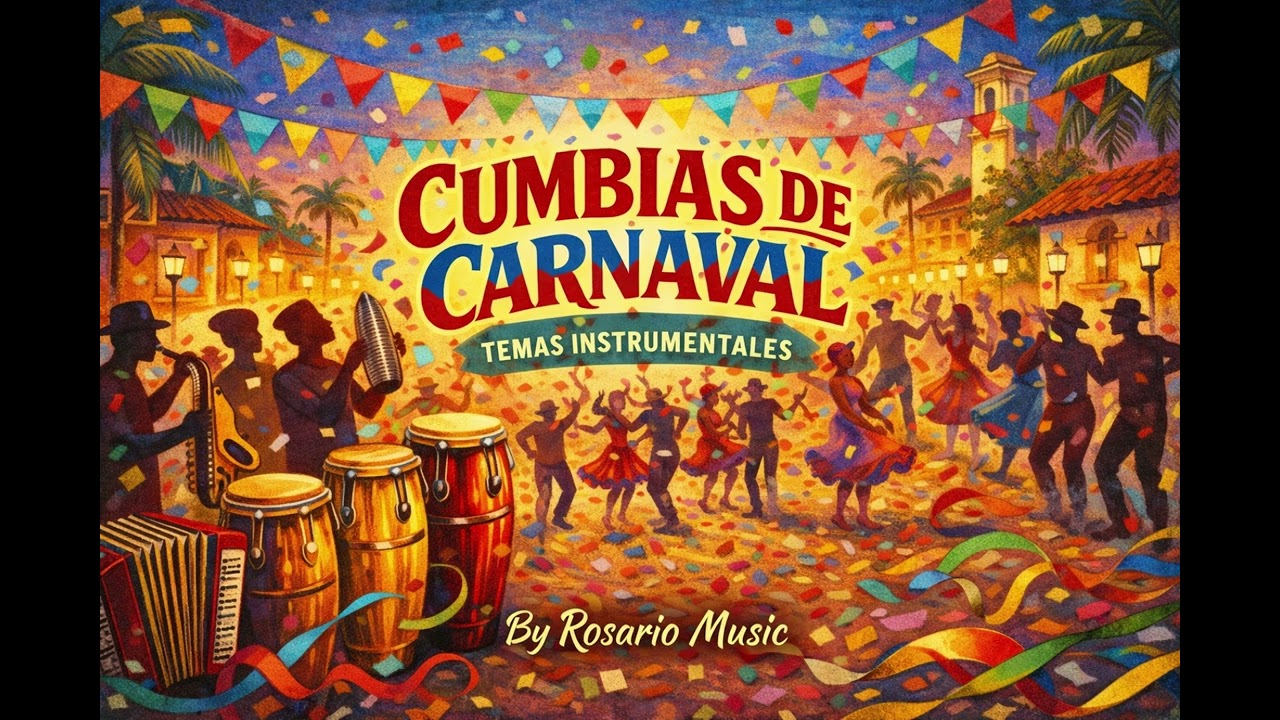 CUMBIAS INSTRUMENTALES🎉ALEGRE CARNAVAL❤️ VOL. TRES🎺🎹🎷BY ROSARIO MUSIC🎷🎶 Música con Corazón❤️✨🔥🎉🎊